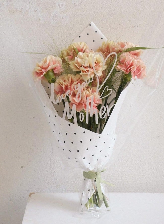 WRAPAHOLIC Premium Polka Dot Printed Flower Wrapping Paper 20 Sheets - Waterproof Floral Bouquet Packing Paper - For Wedding, Birthday DIY Craft etc. - 22.5 x 22.5 Inch - Black & White - Image 4